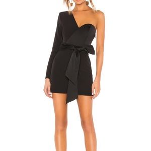 Revolve NBD Monsieur Mini Dress- One Shoulder- Black